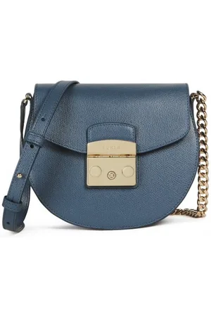 Furla Handbag - METROPOLIS MINI CROSSBODY ROUND - ARES blue