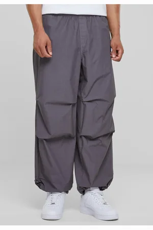Urban classics Pánské kalhoty Popline Parachute tmavě šedé