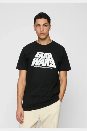 Merchcode Černé tričko s originálním logem Star Wars