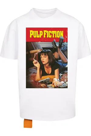 Merchcode Pánské tričko Pulp Fiction Poster Oversize bílé