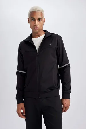 DeFacto Slim Fit Zipper Scuba Fabric Cardigan