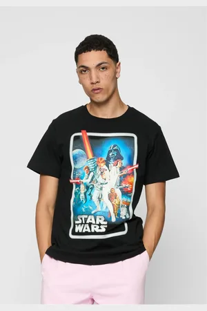 Merchcode Černé tričko s plakátem Star Wars