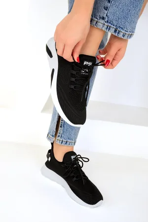 SOHO Black-White Unisex Sneakers 16884