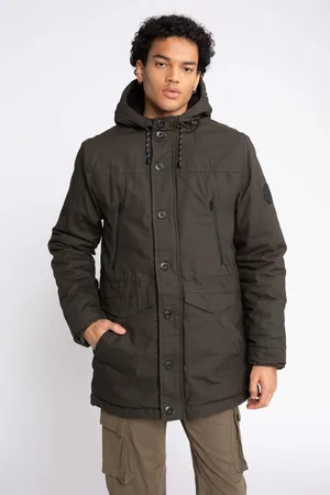 DeFacto Slim Fit Plush Cotton Parka Coat