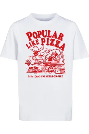 Mister Tee Dětské tričko Like Pizza bílé
