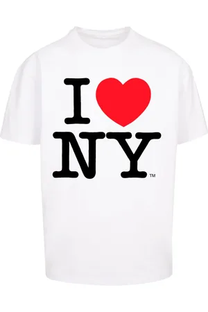 Merchcode Pánské trčiko I Love NY Oversize bílé