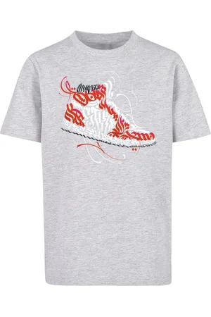 Mister Tee Dětské tričkoTagged Sneaker šedé