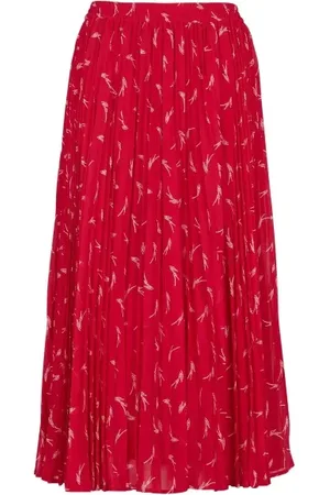 Michael Kors Skirt - SIGNTR LOGO PLTED SKT red