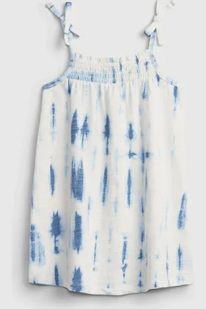 GAP Dětské šaty tie smock dress - Holky