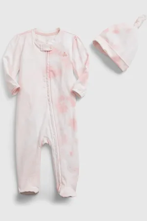 GAP Baby overal 100% organic cotton first favorite tie-dye one-piece - Dětské