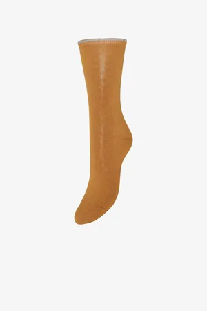 VERO MODA Oranžové dámské vzorované ponožky Hello - Dámské