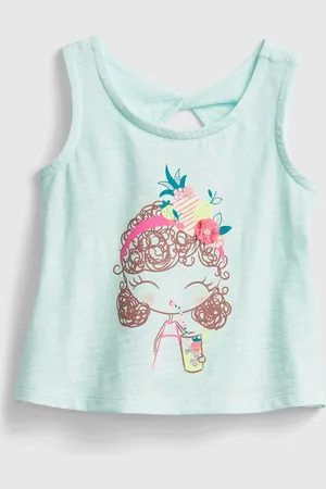 GAP Dětské tílko bea graphic twist tank - Holky