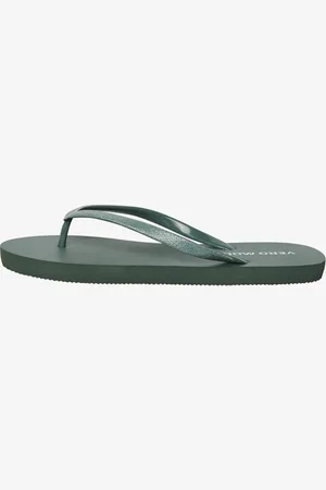 VERO MODA Tmavě zelené žabky Siw - Dámské