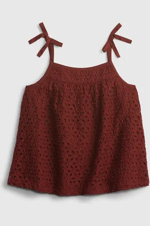 GAP Dětský top ruffle woven - Holky