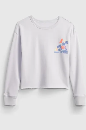 GAP Dětská mikina graphic boxy crew - Holky