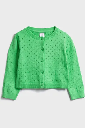 GAP Dětský Svetr Pointelle Cardigan - Holky