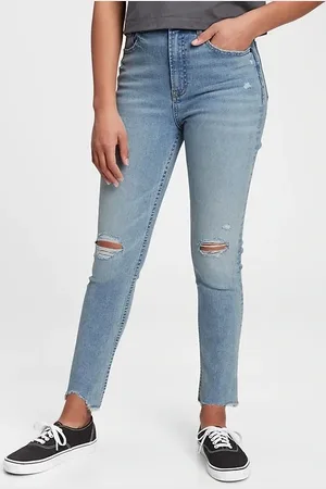 GAP Dětské džíny tw sky high sk lt wash 8 skinny - Holky