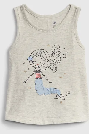 GAP Dětské tílko bea split bk gr tank - Holky