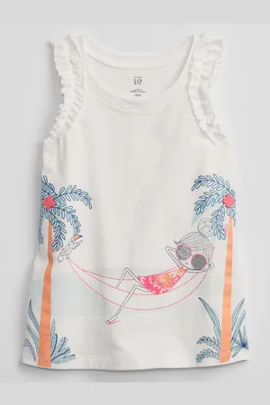 GAP Dětské tílko ruffle graphic tank - Holky