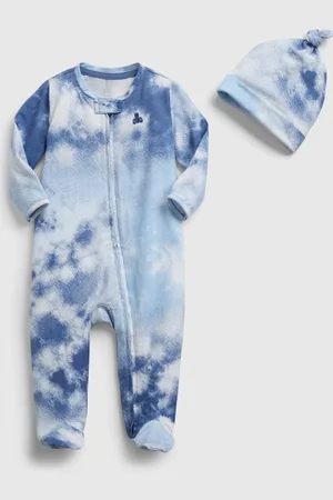 GAP Baby overal 100% organic cotton first favorite tie-dye one-piece - Dětské