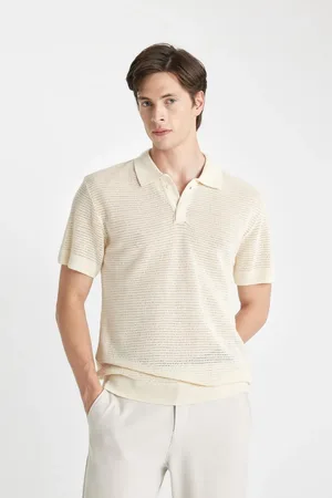 DeFacto Standard Fit Regular Cut Basic Plain Short Sleeve Knitted Polo Shirt