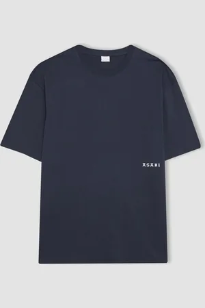 DeFacto Relax Fit Crew Neck Back Printed Short Sleeve T-Shirt