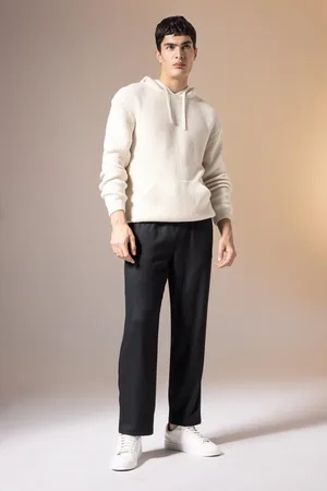 DeFacto Trousers Relax Fit Waist Tie Pocket Basic Plain Straight Leg