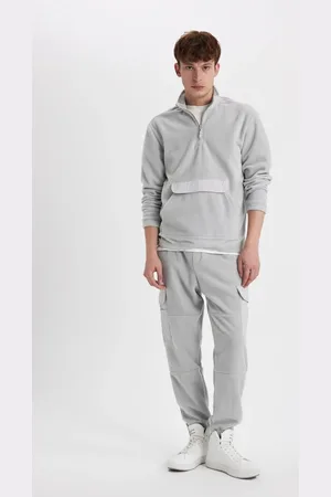 DeFacto Regular Fit Elastic Waist Leg Cargo Pocket Fleece Sweatpants
