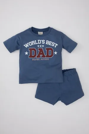 DeFacto Baby Boy Printed Short Sleeve T-Shirt Shorts 2-Piece Set