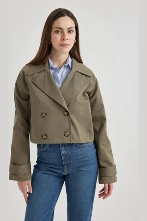DeFacto Crop Trench Coat