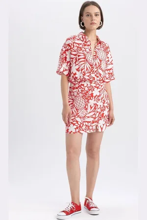 DeFacto Tropical Patterned Mini Short Skirt