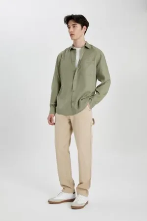 DeFacto Pants Wide Leg Fit Wide Mould Normal Waist Wide Wide Leg
