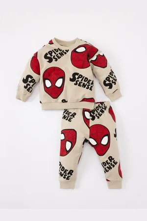 DeFacto Baby Boy Marvel Comics Sweatshirt Sweatpants 2-piece Set