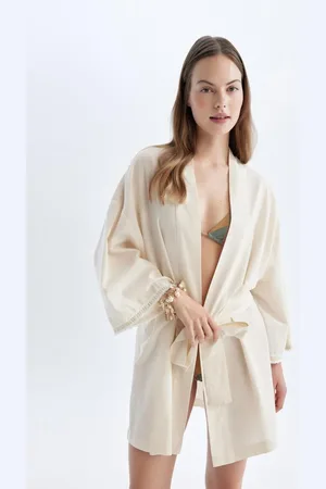 DeFacto Fall In Love Regular Fit Cotton Kimono