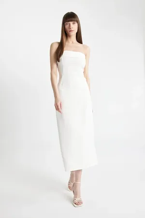 DeFacto Bodycon Strapless Sleeveless Maxi Dress