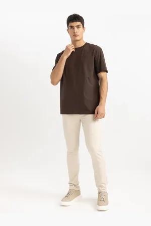 DeFacto Gabardine Chino Canvas Trousers Slim Fit Slim Cut Skinny Leg Pocket