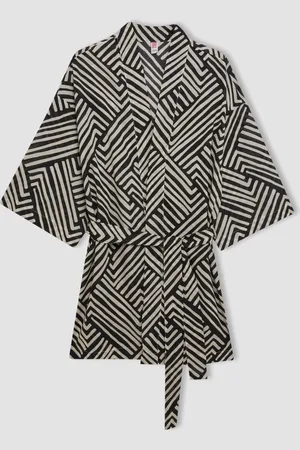 DeFacto Fall in Love Patterned Cotton Kimono