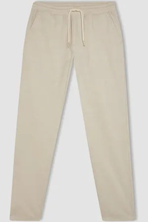 DeFacto Jogger Pants Cotton Skinny Leg Elastic Waist Lace-up Pocket