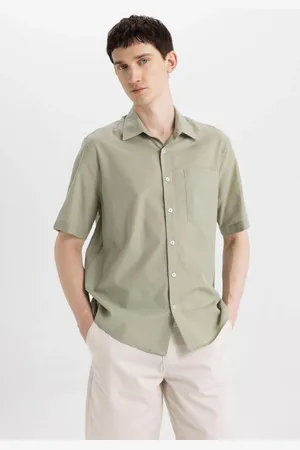 DeFacto Relax Fit Polo Collar Cotton Short Sleeve Shirt