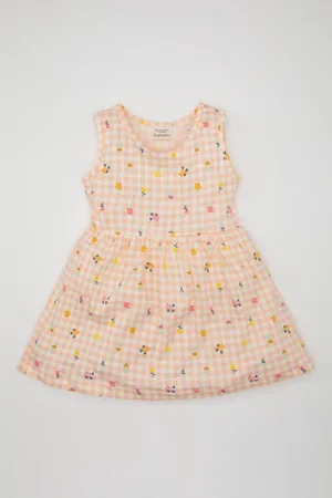 DeFacto Baby Girl Printed Sleeveless Dress