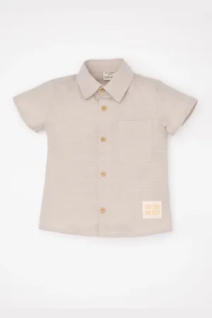 DeFacto Baby Boy Woven Label Short Sleeve Shirt