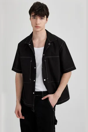 DeFacto Relax Fit Cotton Short Sleeve Short Sleeve Shirt