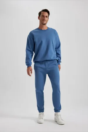 DeFacto Standard Fit Waist Tie Elastic Leg Pocket Basic Plain Jogger Sweatpants