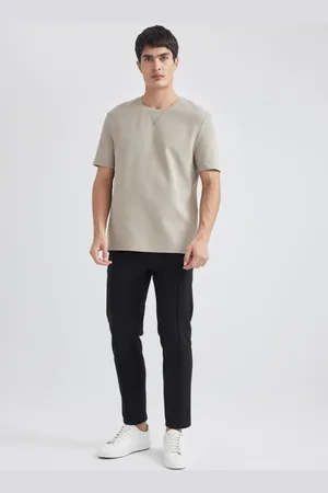 DeFacto Crop Trousers Wool Look Straight Leg