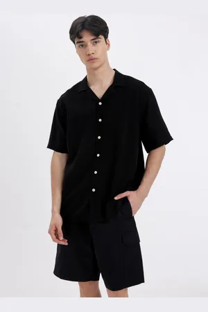 DeFacto Relax Fit Polo Collar Basic Plain Short Sleeve Shirt