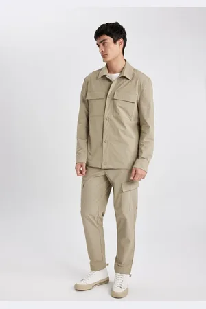 DeFacto Jogger Pants Cargo Pocket All-Way Stretch Drawstring Straight Leg