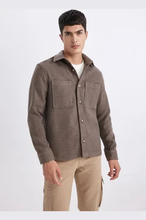 DeFacto Regular Fit Polo Collar Pocket Cotton Long Sleeve Shirt