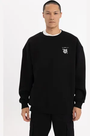 DeFacto Oversize Fit Crew Neck Back Printed Sweatshirt