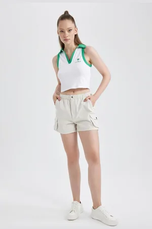 DeFacto Coool Regular Fit Normal Waist Gabardine 100% Cotton Shorts