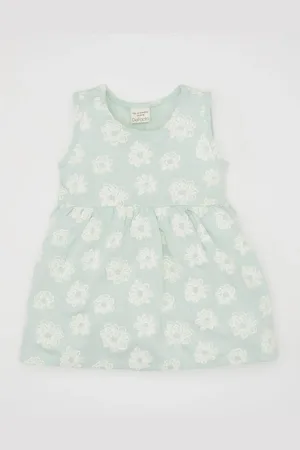 DeFacto Baby Girl Patterned Sleeveless Dress